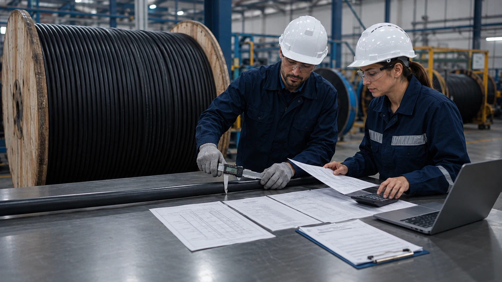 Mining cable buying guide showing supplier evaluation, cable diameter inspection, RFQ document review and quotation comparison.